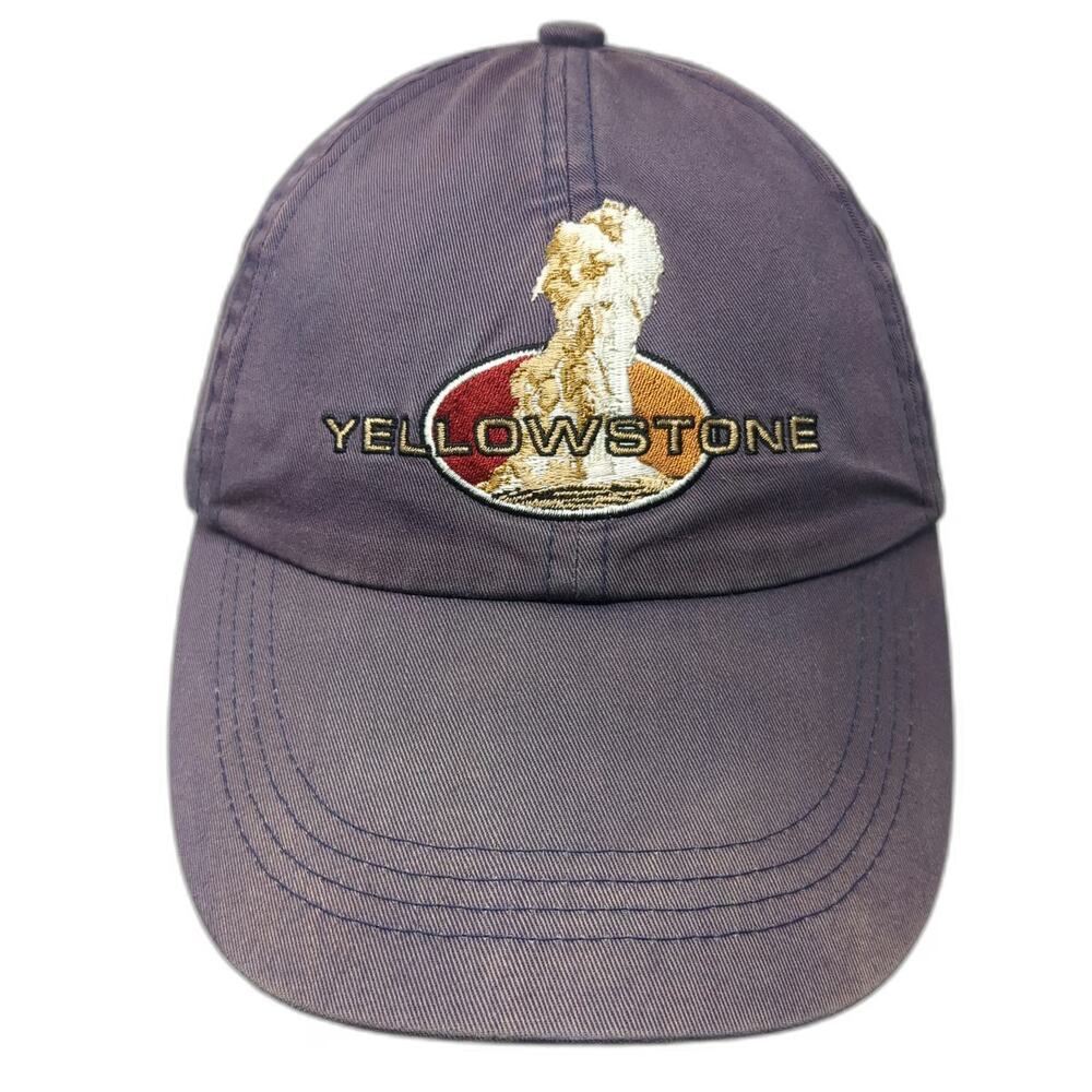 Sansegal Baseball Cap Blue One Size Yellowstone Geyser Cotton Adjustable Hat